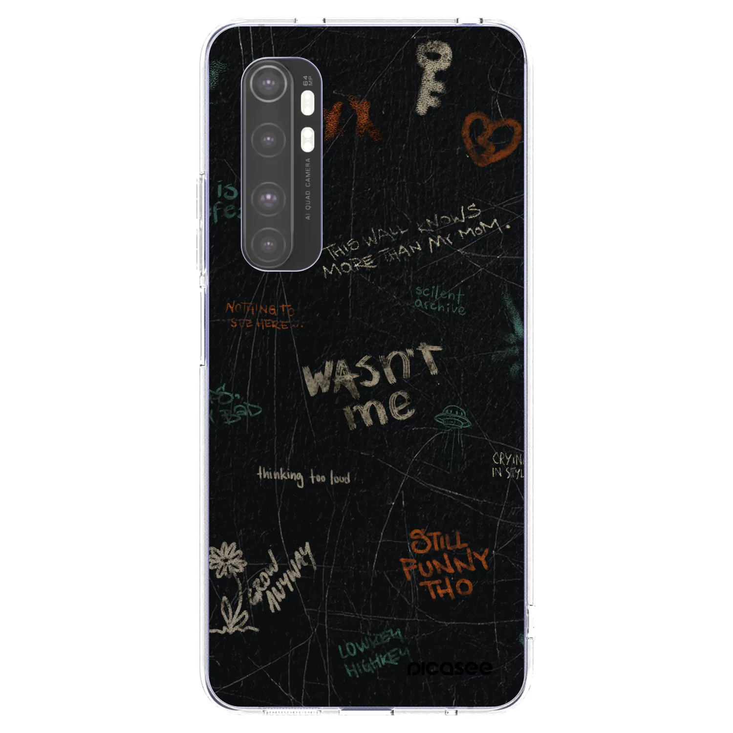 Picasee silikonový průhledný obal pro Xiaomi Mi Note 10 Lite - CONFESSION