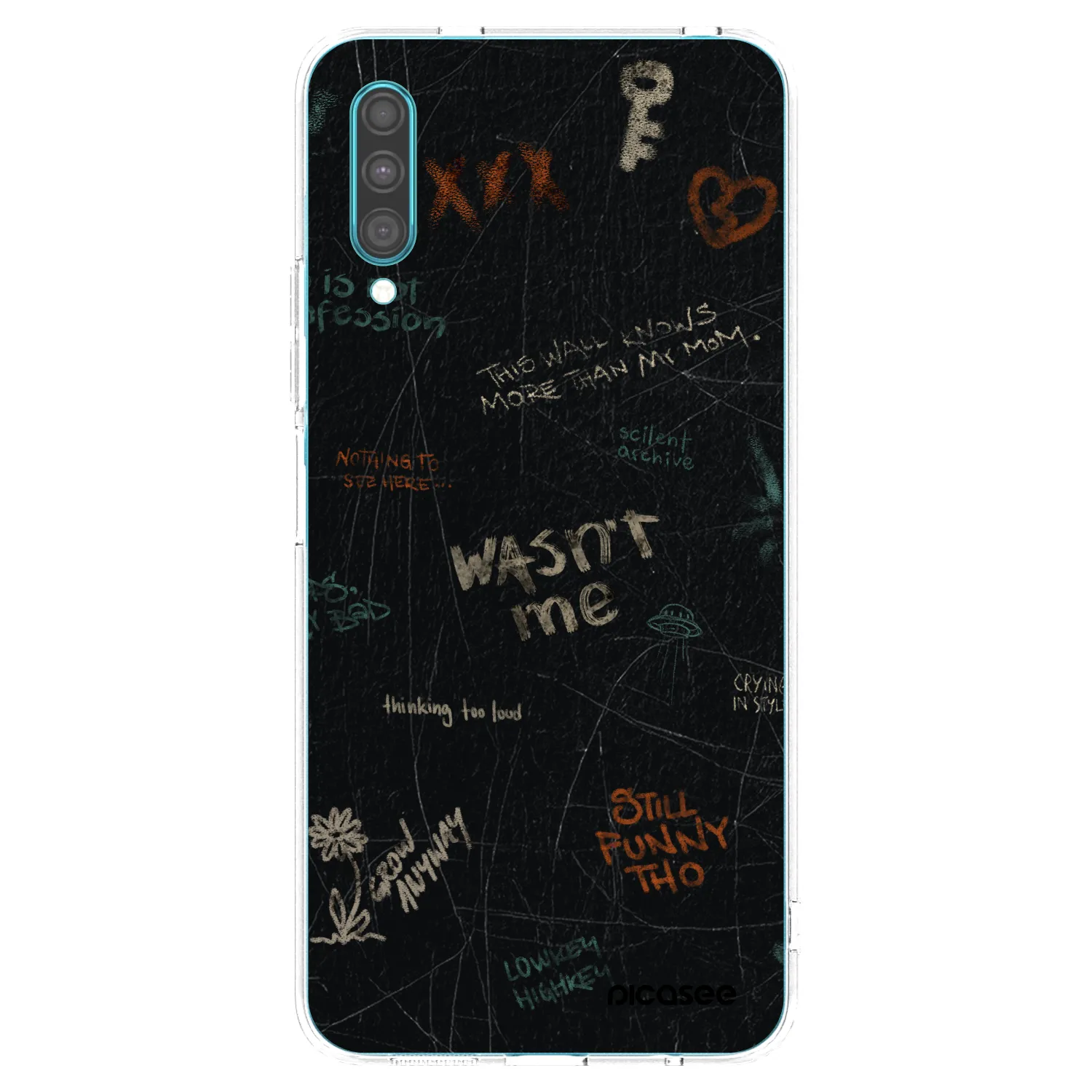 Picasee silikonový průhledný obal pro Samsung Galaxy A30s A307F - CONFESSION