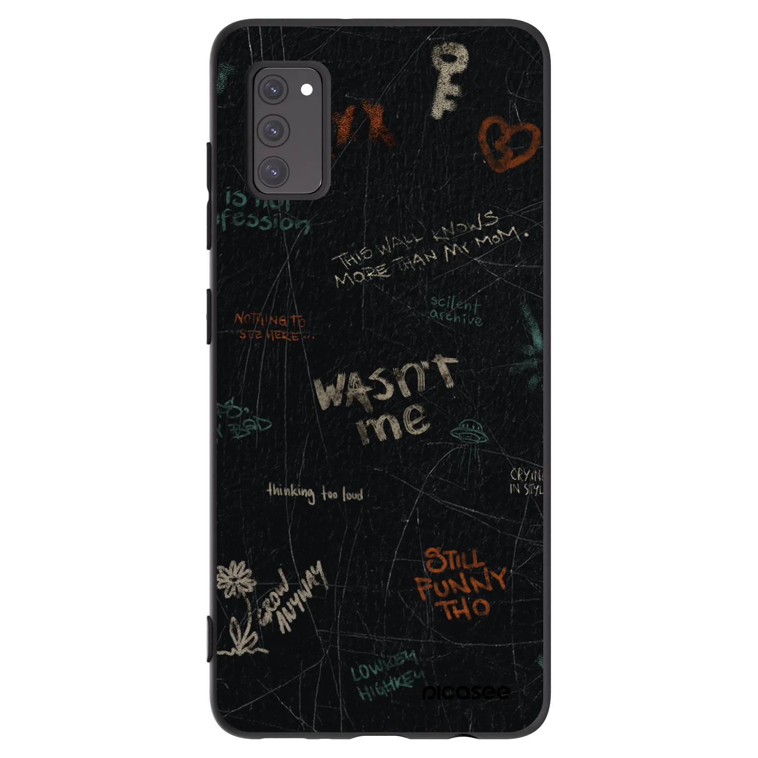 Picasee silikonový černý obal pro Samsung Galaxy A41 A415F - CONFESSION