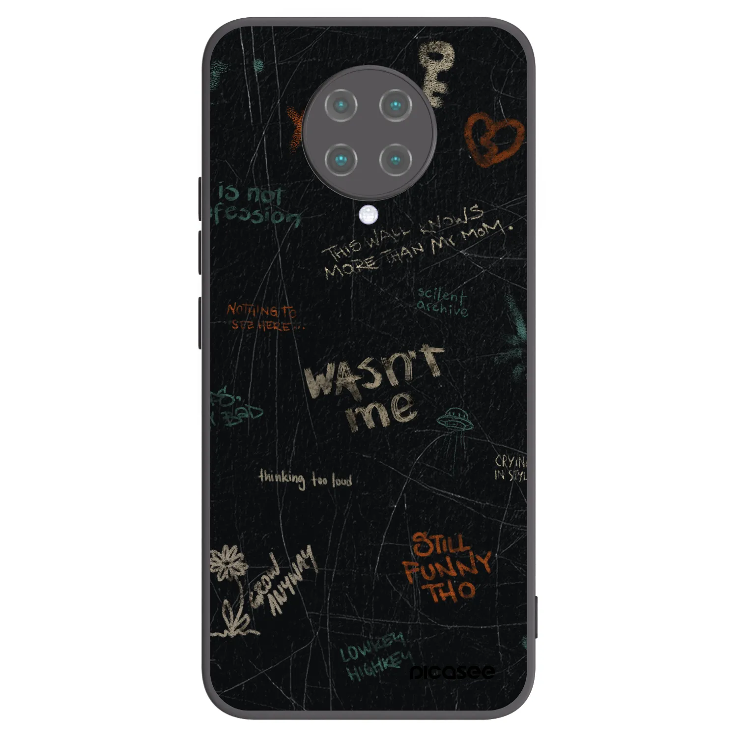 Picasee silikonový černý obal pro Xiaomi Poco F2 Pro - CONFESSION