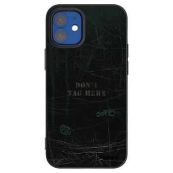Picasee silikonový černý obal pro Apple iPhone 12 mini - DON´T TAG