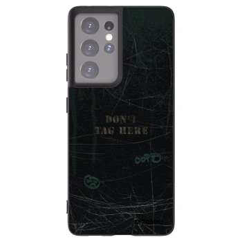 Picasee silikonový černý obal pro Samsung Galaxy S21 Ultra 5G G998B - DON´T TAG