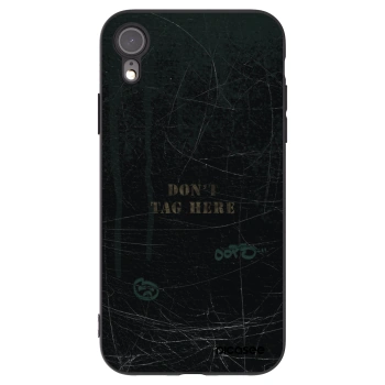 Picasee silikonový černý obal pro Apple iPhone XR - DON´T TAG