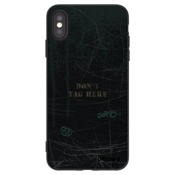 Picasee silikonový černý obal pro Apple iPhone XS Max - DON´T TAG