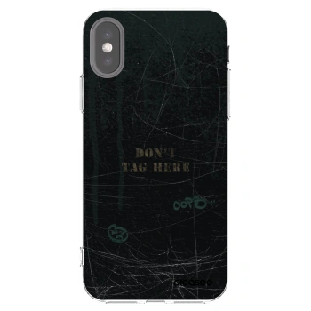 Picasee silikonový průhledný obal pro Apple iPhone X/XS - DON´T TAG