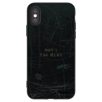 Picasee silikonový černý obal pro Apple iPhone X/XS - DON´T TAG