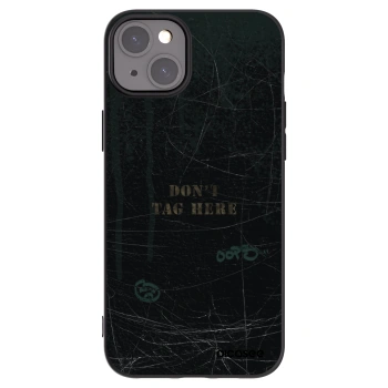 Picasee silikonový černý obal pro Apple iPhone 15 Plus - DON´T TAG