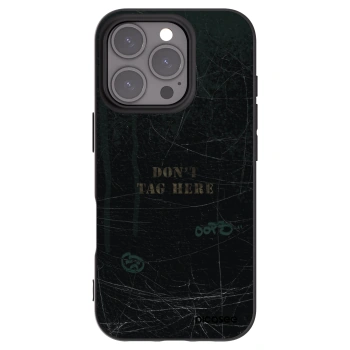 Picasee silikonový černý obal pro Apple iPhone 16 Pro - DON´T TAG