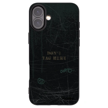 Picasee silikonový černý obal pro Apple iPhone 16 Plus - DON´T TAG