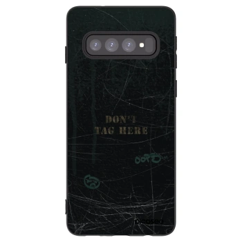 Picasee silikonový černý obal pro Samsung Galaxy S10 G973 - DON´T TAG