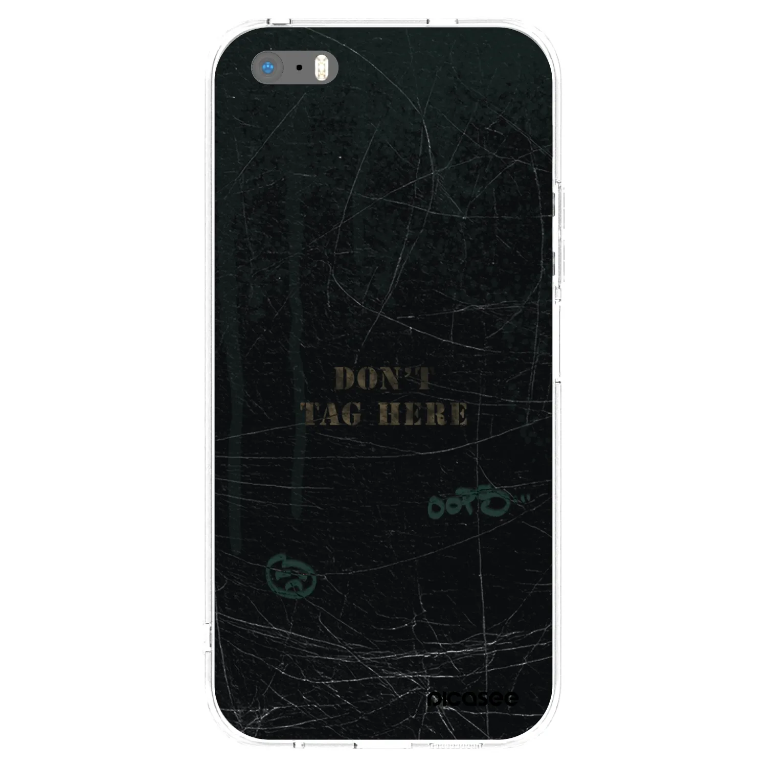 Picasee silikonový průhledný obal pro Apple iPhone 5/5S/SE - DON´T TAG