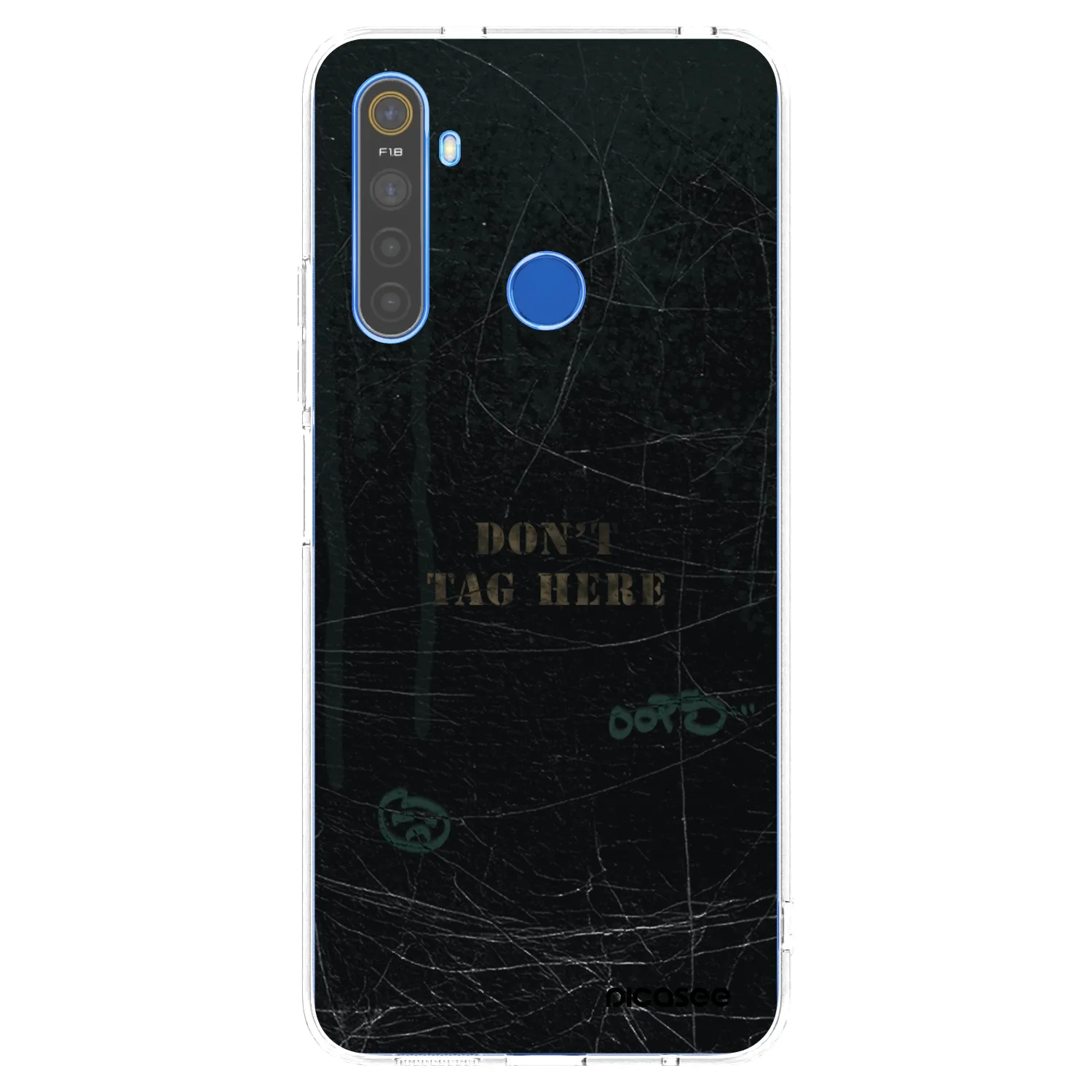 Picasee silikonový průhledný obal pro Realme 5 - DON´T TAG