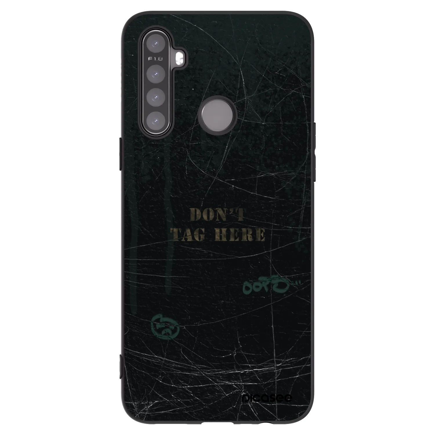 Picasee silikonový černý obal pro Realme 5 - DON´T TAG