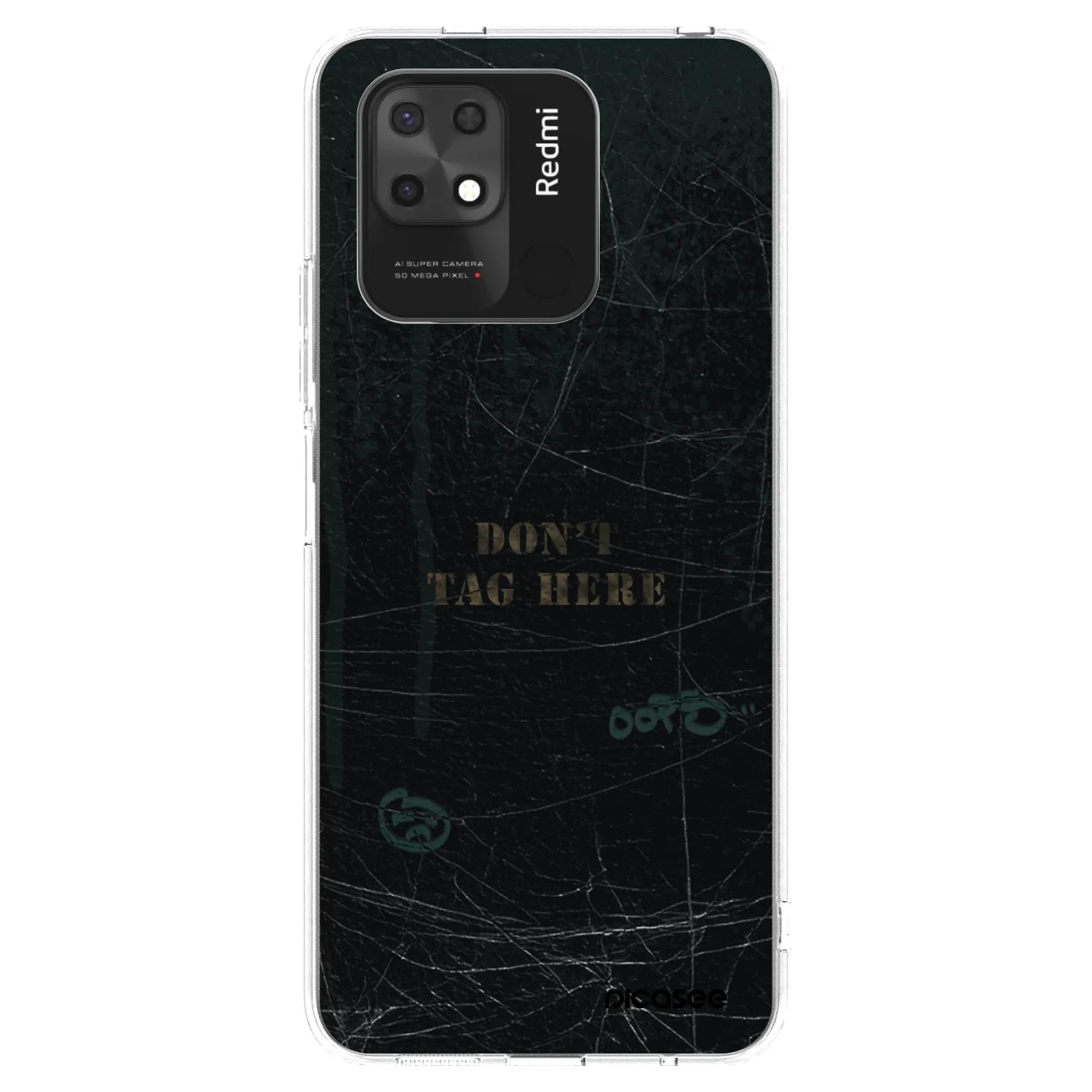 Picasee silikonový průhledný obal pro Xiaomi Redmi 10C - DON´T TAG