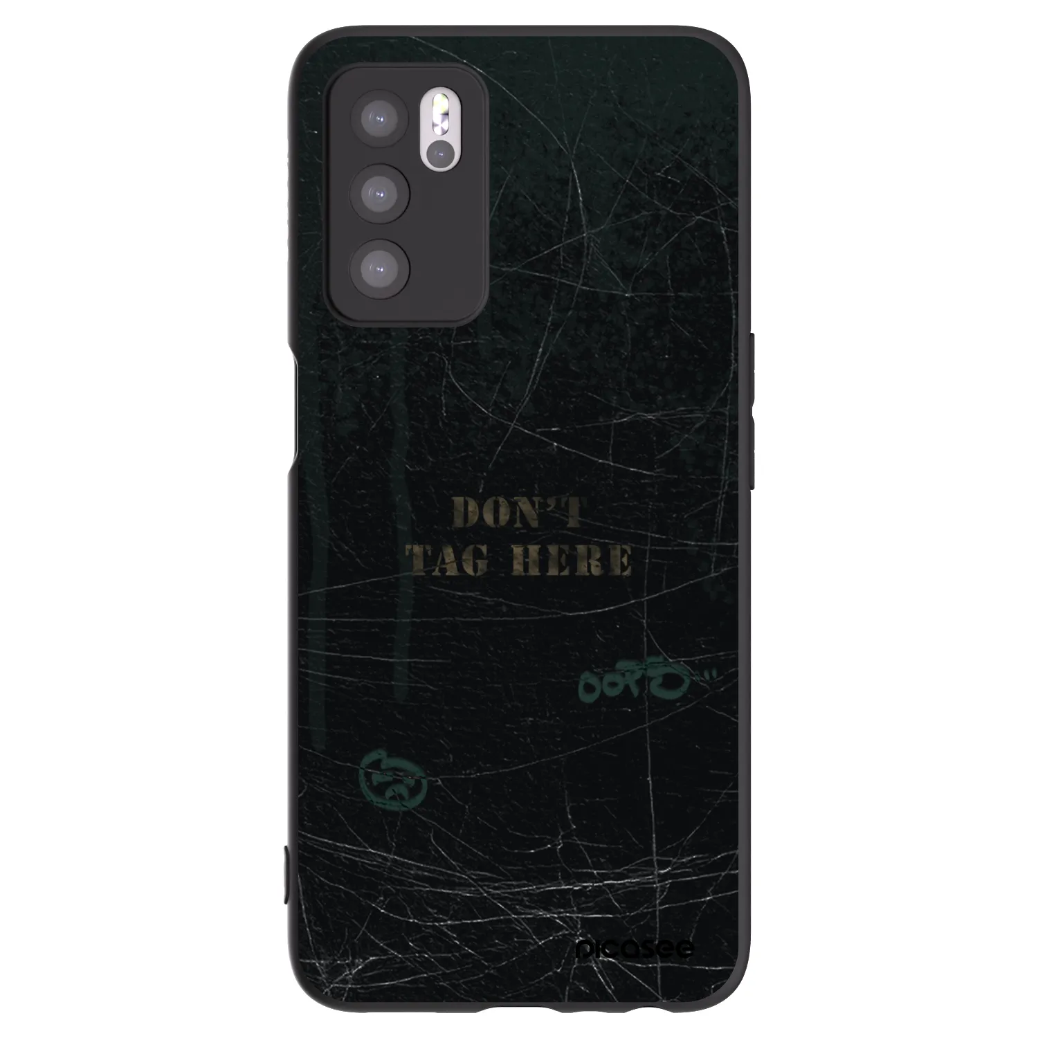 Picasee silikonový černý obal pro OPPO A16s - DON´T TAG