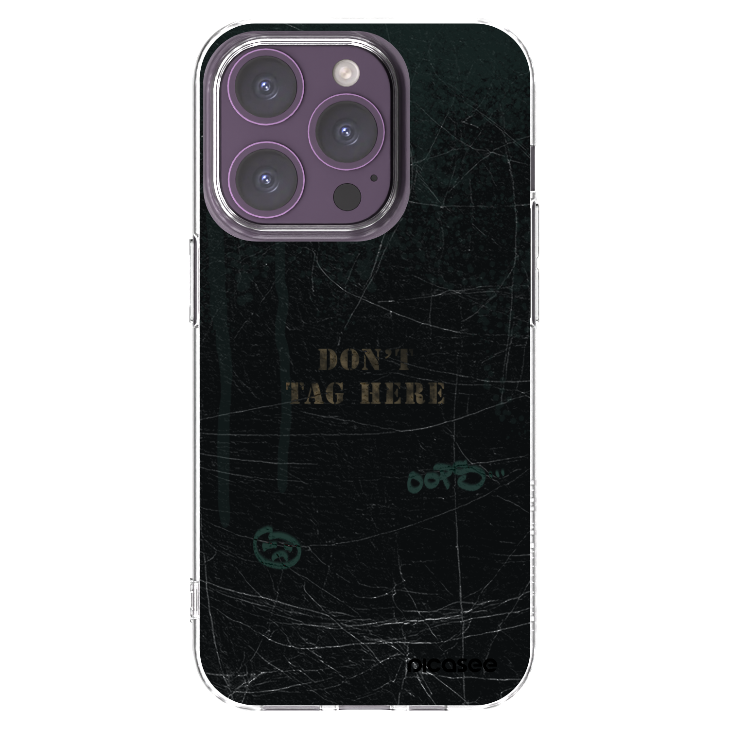 Picasee silikonový průhledný obal pro Apple iPhone 14 Pro - DON´T TAG