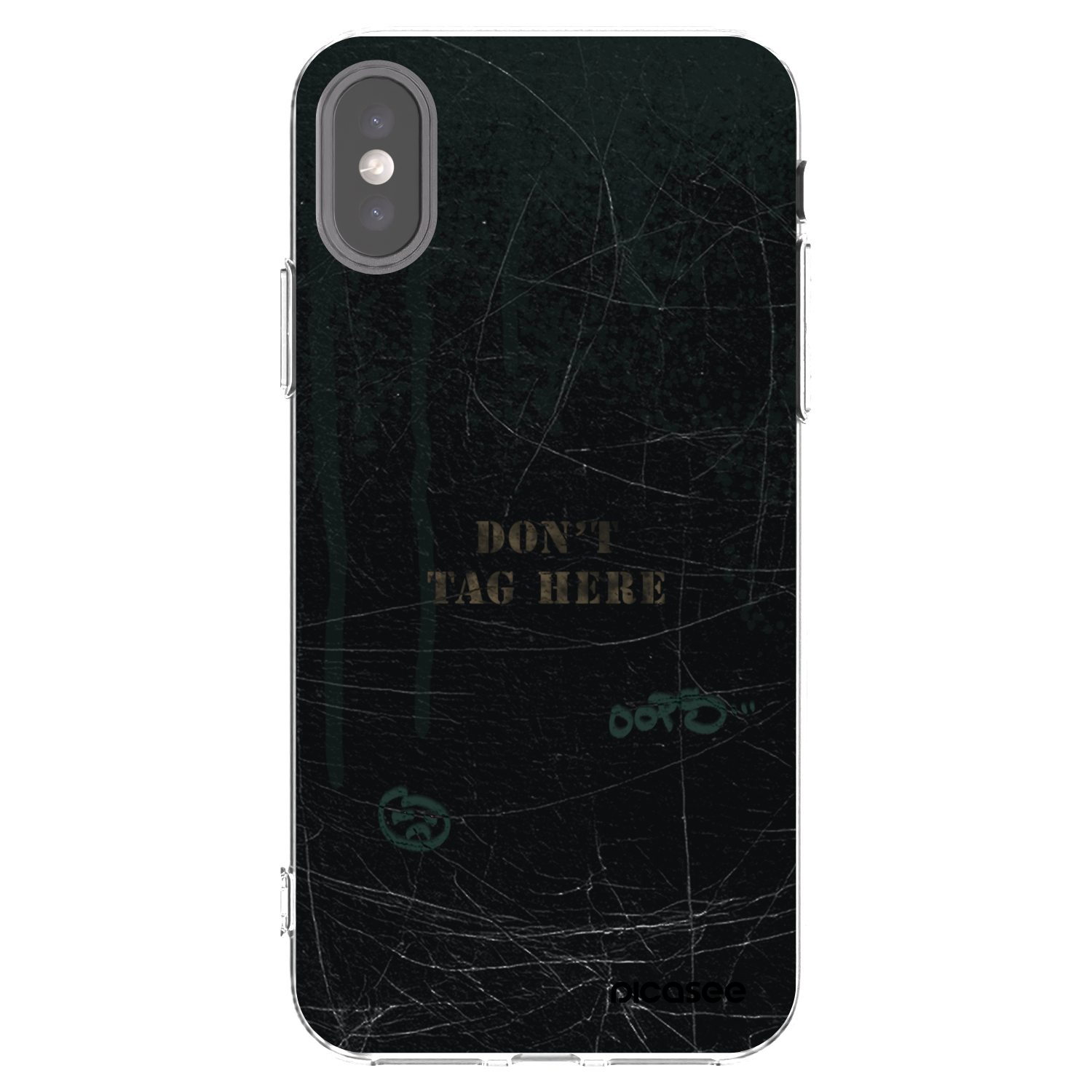 Picasee silikonový průhledný obal pro Apple iPhone X/XS - DON´T TAG