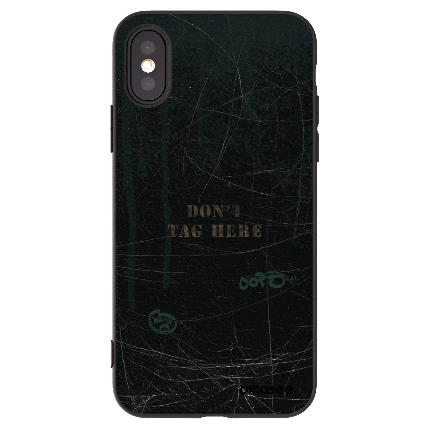 Picasee silikonový černý obal pro Apple iPhone X/XS - DON´T TAG