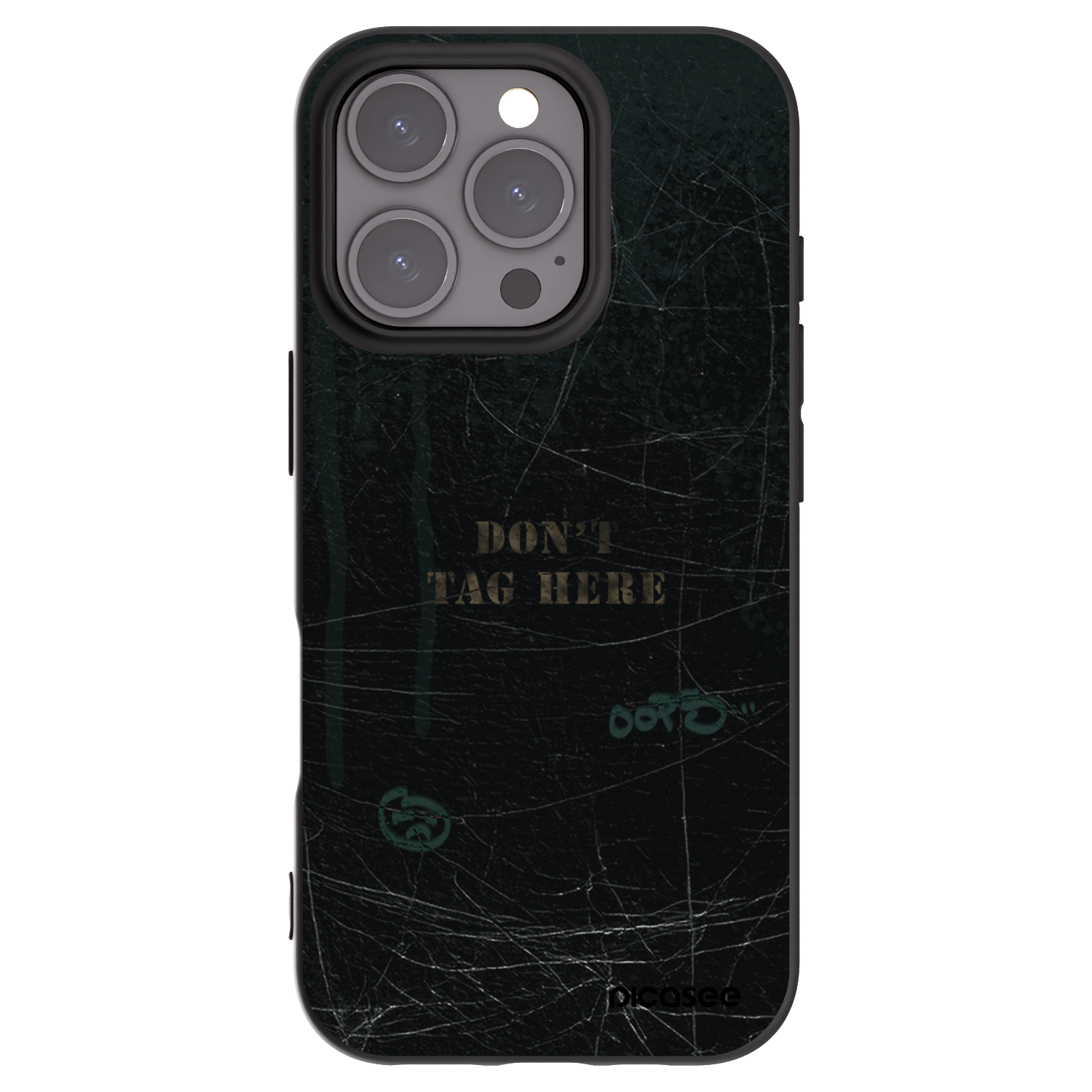 Picasee silikonový černý obal pro Apple iPhone 16 Pro - DON´T TAG