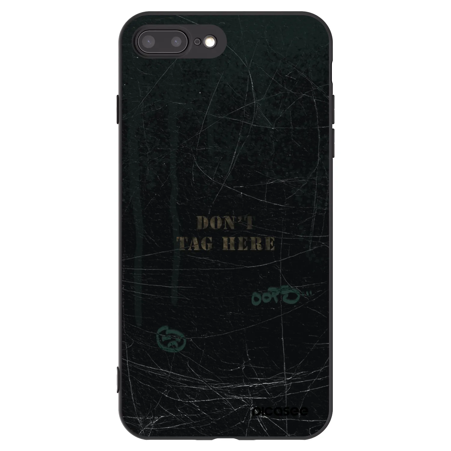 Picasee silikonový černý obal pro Apple iPhone 8 Plus - DON´T TAG