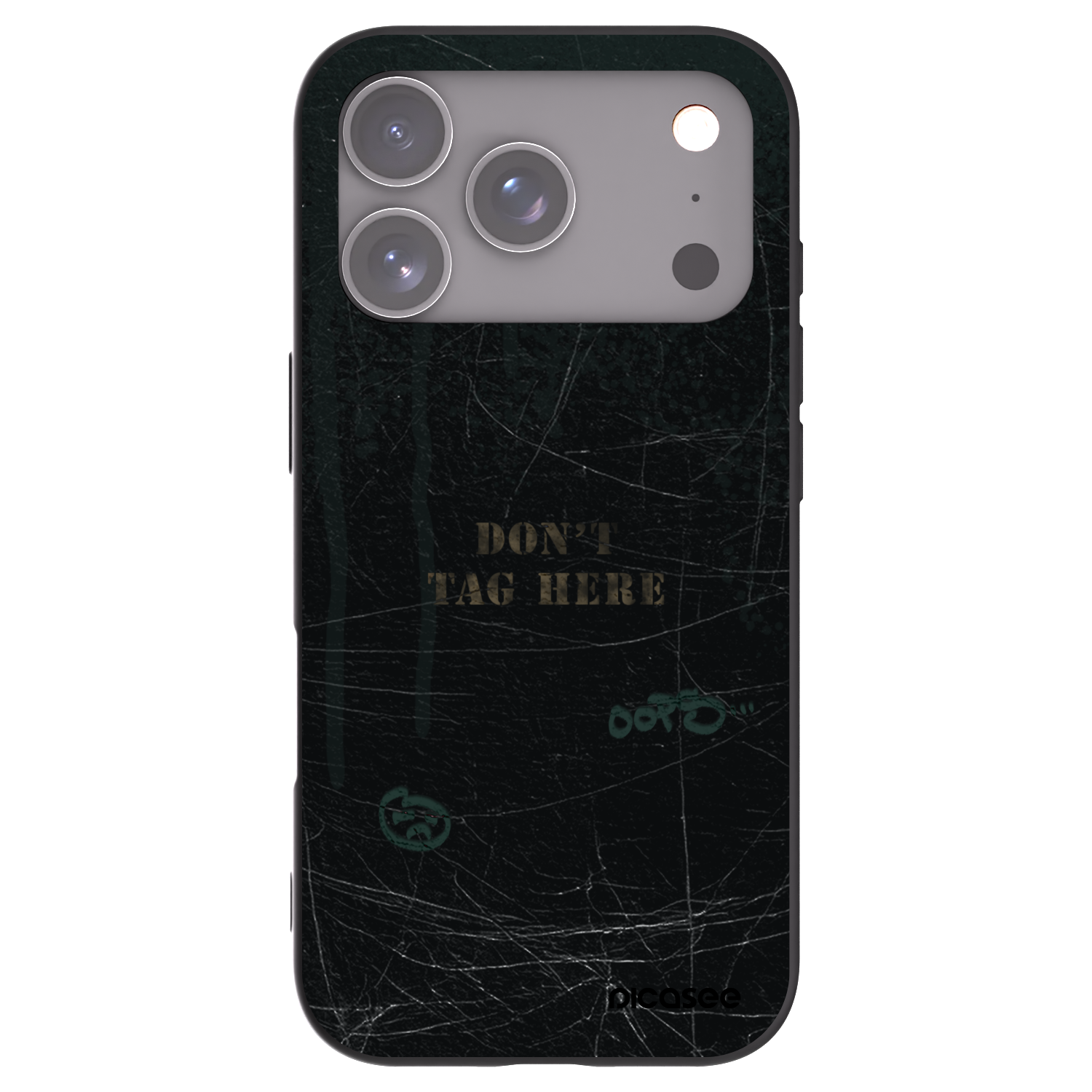 Picasee silikonový černý obal pro Apple iPhone 17 Pro - DON´T TAG