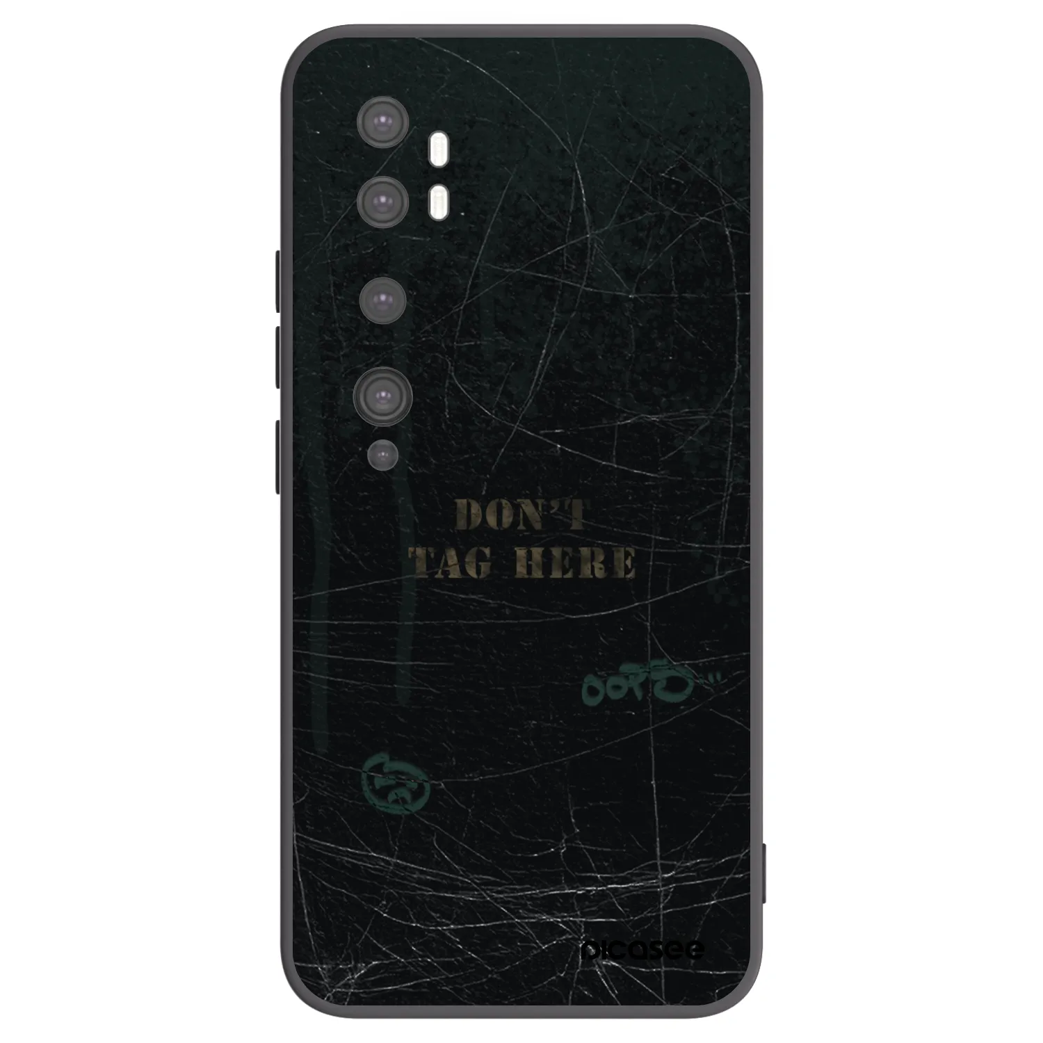 Picasee silikonový černý obal pro Xiaomi Mi Note 10 (Pro) - DON´T TAG