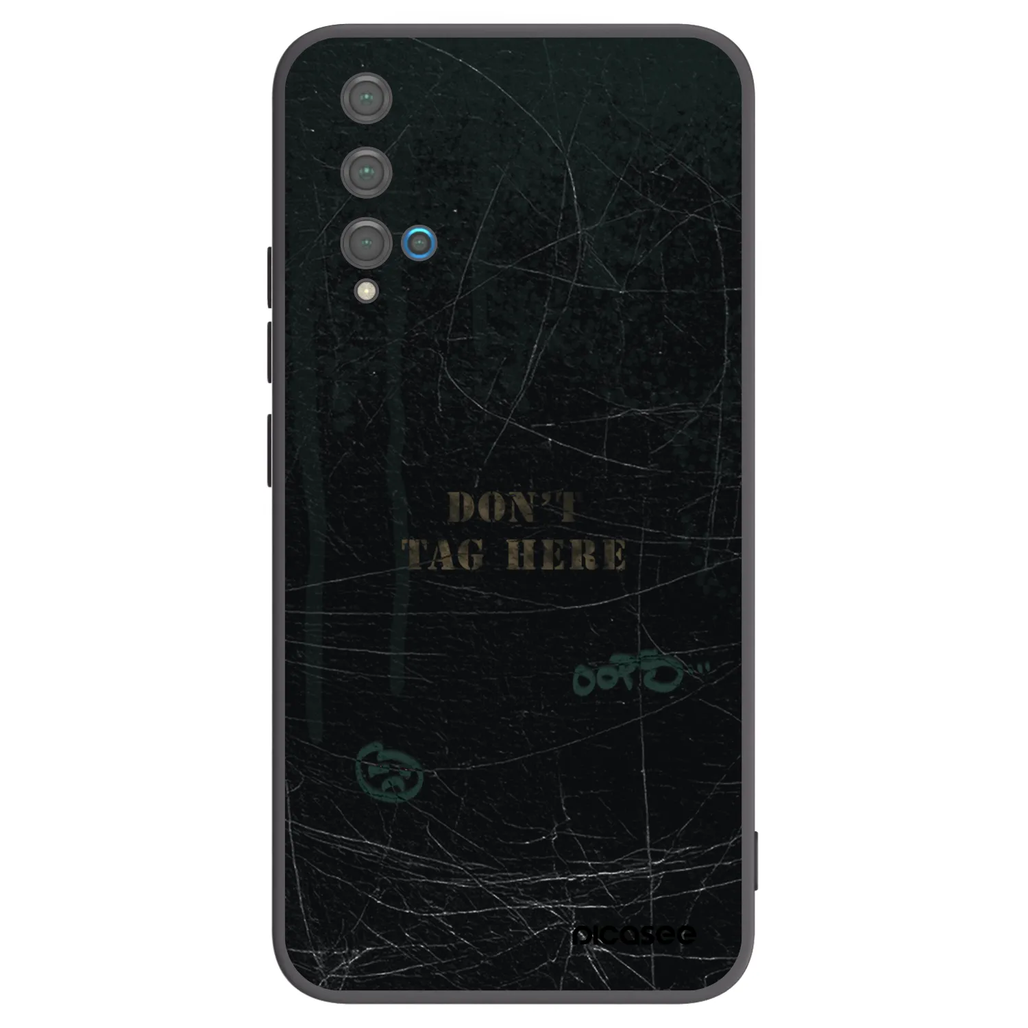 Picasee silikonový černý obal pro Huawei Nova 5T - DON´T TAG