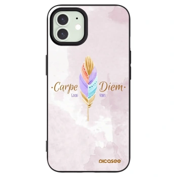 Picasee silikonový černý obal pro Apple iPhone 12 - Užívej dne
