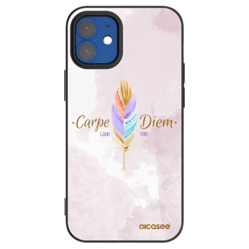 Picasee silikonový černý obal pro Apple iPhone 12 mini - Užívej dne