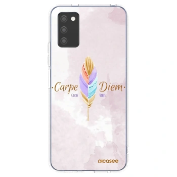 Picasee silikonový průhledný obal pro Samsung Galaxy A02s A025G - Užívej dne