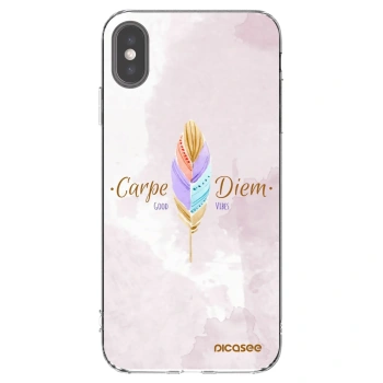 Picasee silikonový průhledný obal pro Apple iPhone XS Max - Užívej dne