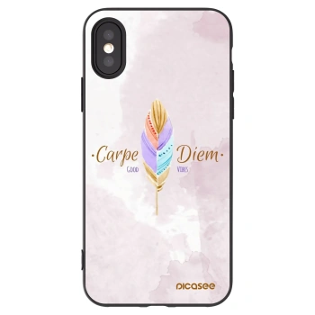 Picasee silikonový černý obal pro Apple iPhone X/XS - Užívej dne