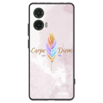 Picasee silikonový černý obal pro Motorola Moto G35 5G - Užívej dne