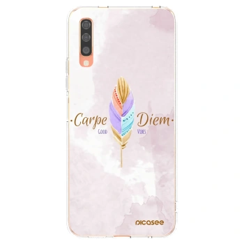 Picasee silikonový průhledný obal pro Samsung Galaxy A70 A705F - Užívej dne