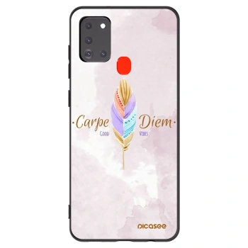 Picasee silikonový černý obal pro Samsung Galaxy A21s - Užívej dne