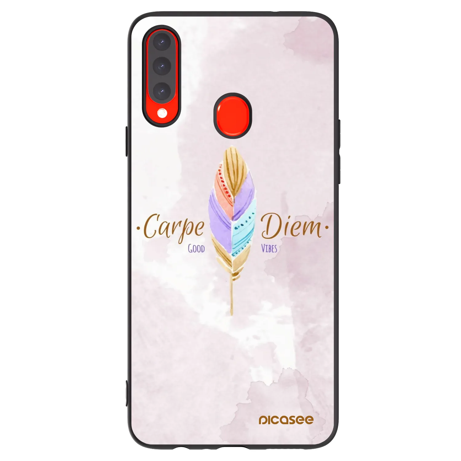 Picasee silikonový černý obal pro Samsung Galaxy A20s - Užívej dne