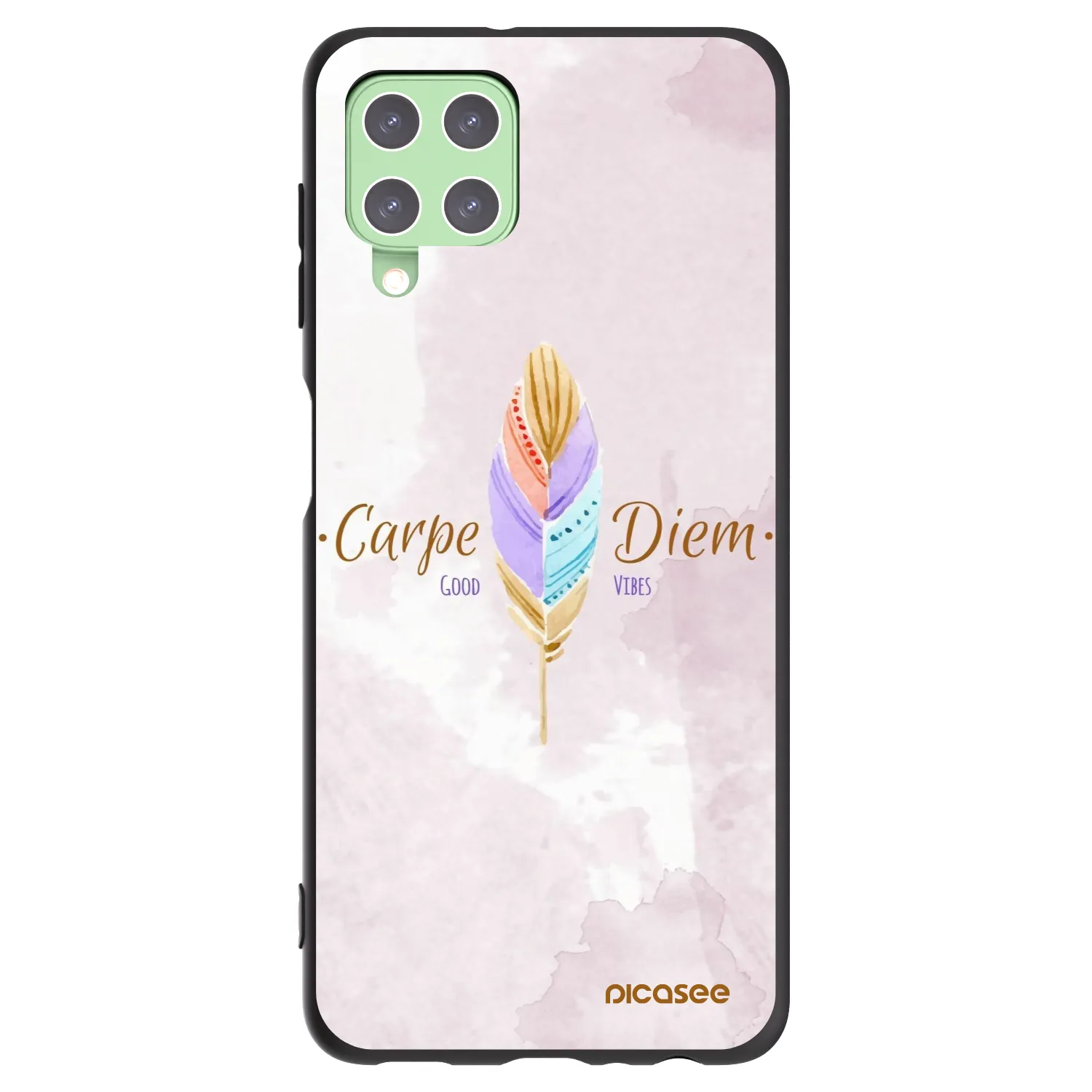 Picasee silikonový černý obal pro Samsung Galaxy A22 A225F 4G - Užívej dne