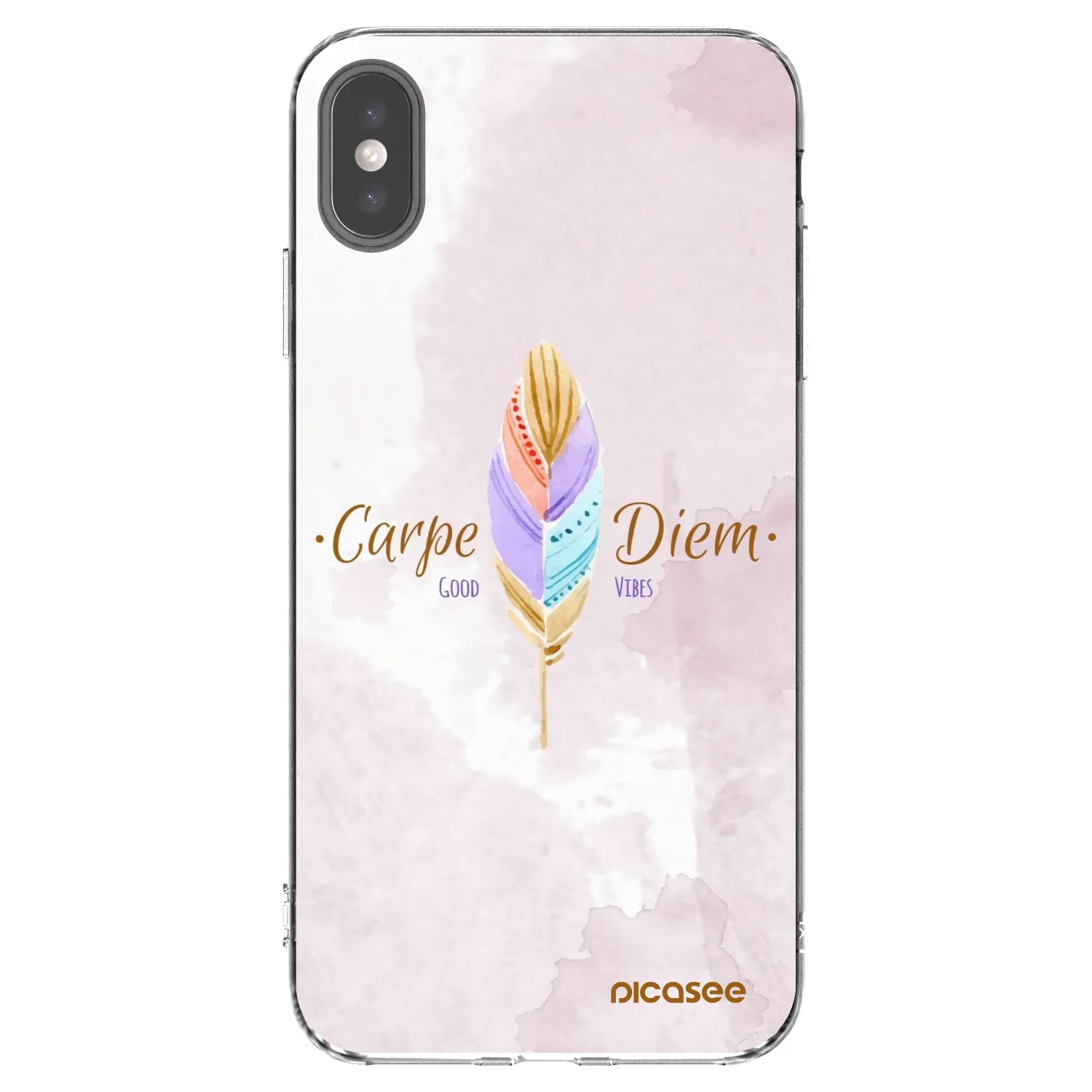 Picasee silikonový průhledný obal pro Apple iPhone XS Max - Užívej dne