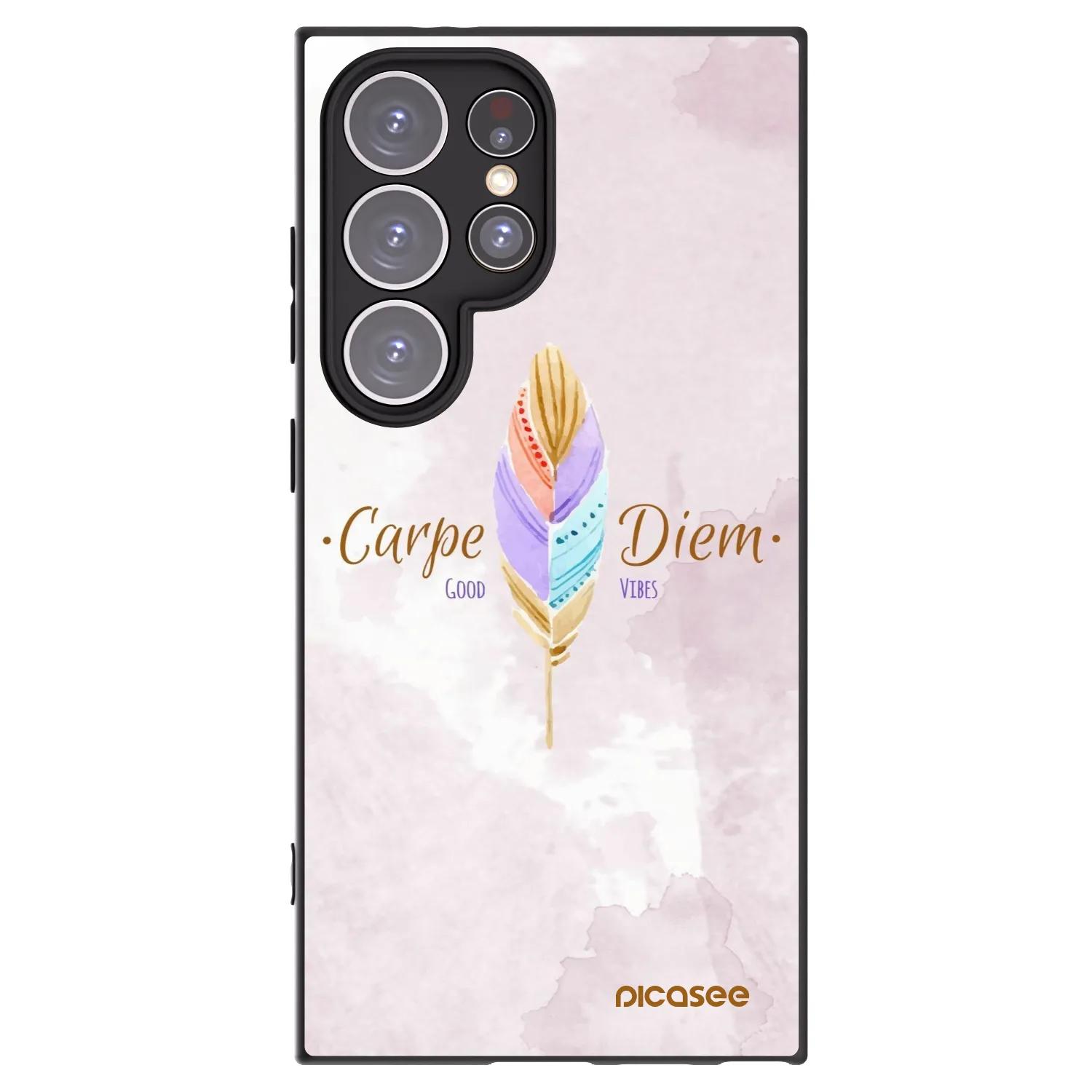 Picasee silikonový černý obal pro Samsung Galaxy S24 Ultra S928B 5G - Užívej dne