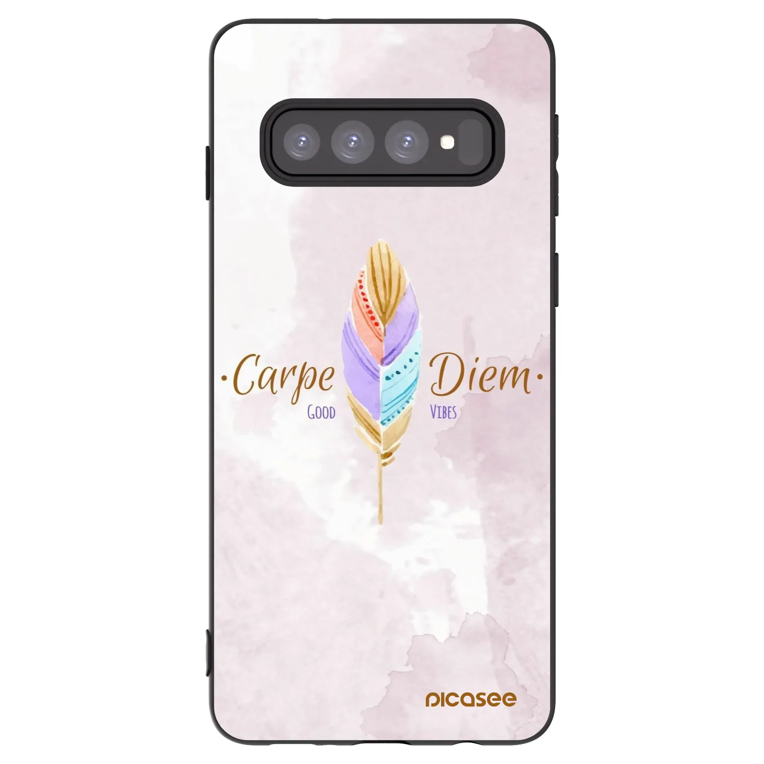 Picasee silikonový černý obal pro Samsung Galaxy S10 G973 - Užívej dne