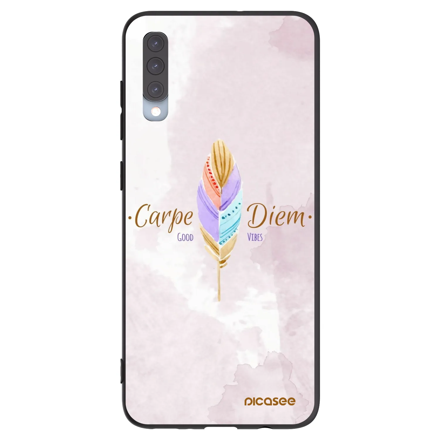 Picasee silikonový černý obal pro Samsung Galaxy A70 A705F - Užívej dne