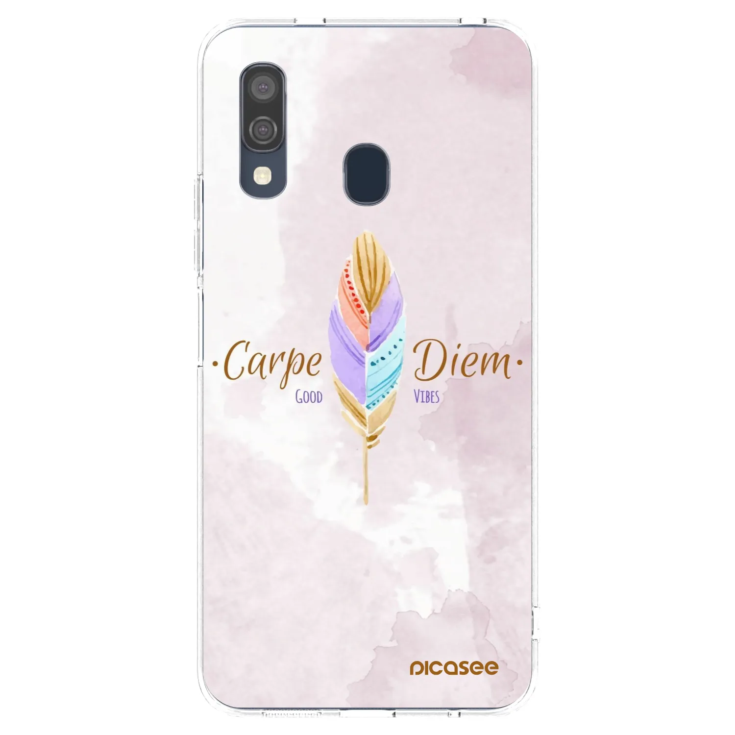 Picasee silikonový průhledný obal pro Samsung Galaxy A40 A405F - Užívej dne
