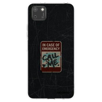 Picasee silikonový průhledný obal pro Huawei Y5P - EMERGENCY