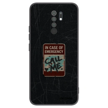Picasee silikonový černý obal pro Xiaomi Redmi 9 - EMERGENCY
