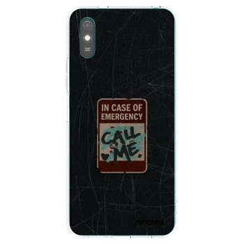 Picasee silikonový průhledný obal pro Xiaomi Redmi 9A - EMERGENCY