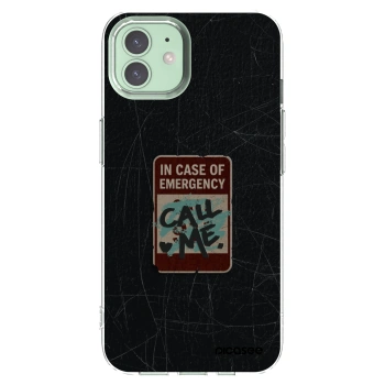 Picasee silikonový průhledný obal pro Apple iPhone 12 - EMERGENCY