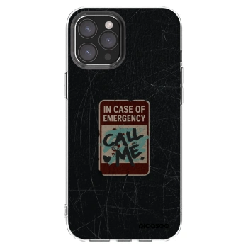 Picasee silikonový průhledný obal pro Apple iPhone 12 Pro Max - EMERGENCY