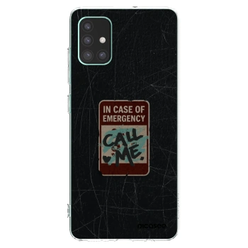 Picasee silikonový průhledný obal pro Samsung Galaxy M51 M515F - EMERGENCY