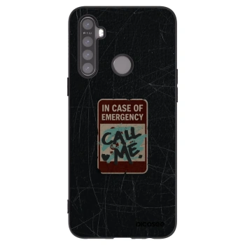 Picasee silikonový černý obal pro Realme 5 - EMERGENCY