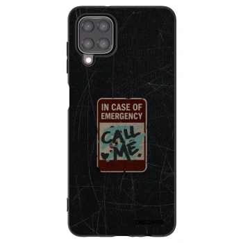 Picasee silikonový černý obal pro Samsung Galaxy A12 A125F - EMERGENCY